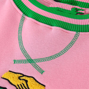 Sweat-shirt en chenille rose Alpha Kapa Alpha 1908, sweat-shirt à poche en chenille, col rond, vêtements grecs de qualité supérieure, provenant du fournisseur - Product Image 5
