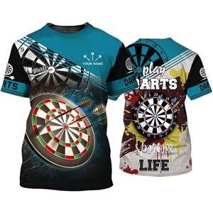 Unique Cool New Customized Name <b>Dart</b> Polo Shirts Men Women Improve Accuracy Short Sleeve Button Shirt - Product Image 2