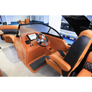 Kinocean perahu ponton mewah Aluminium standar USA perahu ponton mewah China Pontoon pesta besar perahu tamasya dengan kabin - Product Image 4