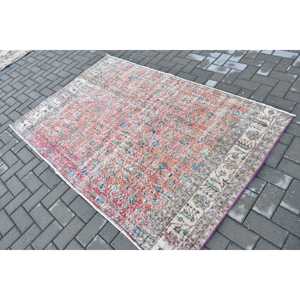 Tapis turc vintage, tapis de sol de 6,7 x 4,2 pieds, tapis persan rouge - Product Image 2