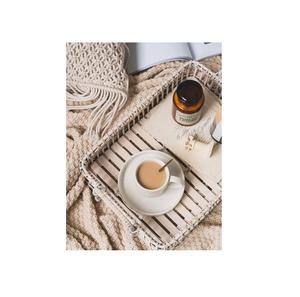 Maravillosa bandeja de servicio de ratán de bambú moderna, vajilla hecha a mano para almacenamiento, decoración del hogar de granja - Product Image 1