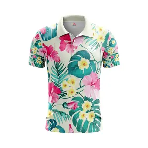 Custom Sublimatie Elastische Professionele Club Mock Hals Kwaliteit Tee Merkloze Golf Mannen Casual Gedrukt Polo Shirt
