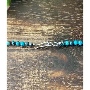 Navajo Handmade Multi-Color Turquoise & Sterling Silver Beaded Ball-Shape Necklace - Product Image 6