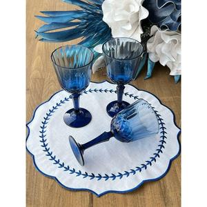 Calice blu cristallo Bella Set di 6