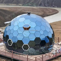 6M 7M cadre en aluminium nid d'abeille Igool géodésique soleil verre dôme Pod serre tente pour glamping luxe hôtel tente Camp maison