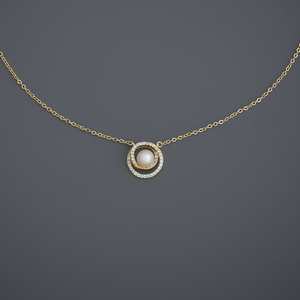 Trendy Gold-Plated Geometric Link <b>Chain</b> Necklace Imitation Pearl and <b>Copper</b> with Diamond for Party Gifts 185049 - Product Image 1