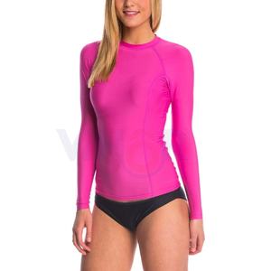 เสื้อแรชการ์ดแขนยาวสำหรับผู้หญิงมีความต้องการสูงมีบริการ OEM ออกแบบโลโก้ได้ตามต้องการ - Product Image 2