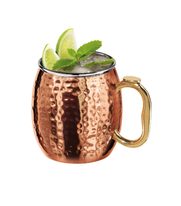 Divris Copper Moscow Mule <b>Mug</b> Handcrafted Hammered Finish Welded Handle Vintage Design Eco-Friendly <b>Large</b> Capacity Home Party - Product Image 1