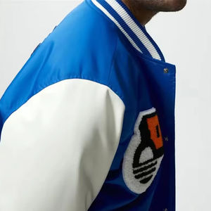 Chaqueta Letterman con logotipo personalizado para hombre, estilo callejero, uso al aire libre con bajo MOQ, colocación frontal del logotipo - Product Image 5