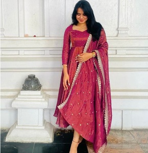 Vestido elegante Anarkali Kurti para mujer, ropa de boda de red con diseño étnico, proveedor al por mayor, ropa informal para fiestas - Product Image 1