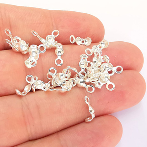 Couverture de noeud de cordon en argent sterling-Apprêts de gros - Product Image 1