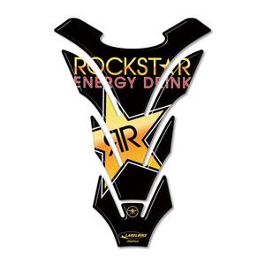 Adesivo RockStar 3D Energy Drink per protezione serbatoio moto - Nero - Product Image 1