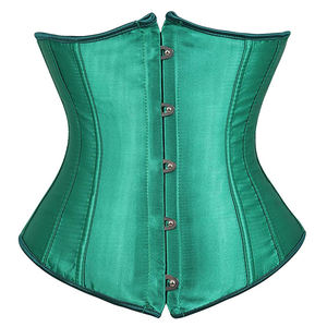 Corsé de satén verde Kelly, ropa moldeadora de cuerpo, corpiño adelgazante de cintura, lencería para mujer, traje de moda Sexy a la moda - Product Image 1