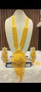 ชุดสร้อยคอเครื่องประดับแฟชั่นดูไบ24K ชุดต่างหูกำไลข้อมือวัสดุทองแดงสำหรับบัลแกเรีย - Product Image 5