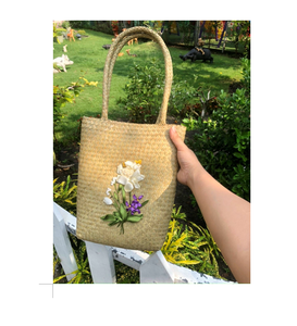 Vietnam naturel fabrication à la main en gros usine prix direct sac jacinthe d'eau meilleure poignée articles en vacances d'été - Product Image 5