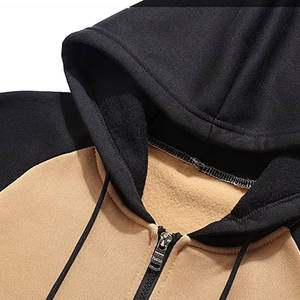 Último diseño Street Wear Transpirable Ligero Hombres Moda Tamaño personalizado 100% Algodón Cremallera Sudaderas - Product Image 3