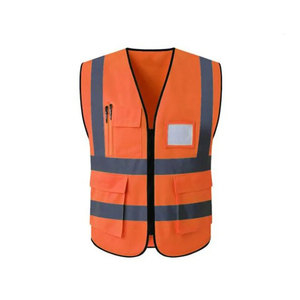 Vêtements personnalisés de travail haute visibilité bon marché jaune gilet réfléchissant de sécurité de la construction du trafic avec gilets de logo - Product Image 6