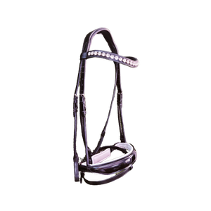 Brida de caballo de cuero genuino 100%, brida de doma acolchada suave de la mejor calidad a precio competitivo para caballos - Product Image 1