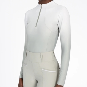 Camisa ecuestre elegante All Way Stretch Sporty Fit Ropa personalizada a granel Venta al por mayor Equitación Baselayer Top Camisas - Product Image 4