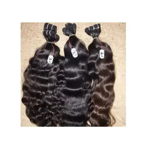 Certified Grade Real Human Hair With Cuticle Aligned Unprocessed 100% Virgin Raw Indian Hair Bundle By Exporters