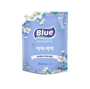 Fragancia de alta densidad, superventas, detergente líquido azul para ropa, aroma a hierbas, bolsa de 3,6 L - Product Image 1