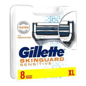 Cuchillas de afeitar Gillette Skinguard Sensitive para hombre, repuestos con recortador de precisión, 8 unidades, paquete de 1 - Product Image 1