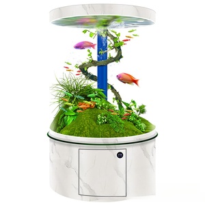 <span class=keywords><strong>Acquario</strong></span> Cilindrico in Vetro Personalizzato da 300-900L con Filtro a Fondo Integrato, Mobiletto Rotondo <span class=keywords><strong>per</strong></span> <span class=keywords><strong>Acquario</strong></span> <span class=keywords><strong>per</strong></span> Casa e Ufficio - Product Image 5