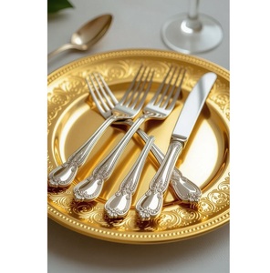 Juego de cubiertos de acero inoxidable acabado dorado, elegancia radiante con vajilla de durabilidad inigualable hecha para impresionar para siempre - Product Image 3
