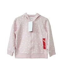 Sweat-shirt à capuche imprimé pour filles, hiver, fermeture éclair, 100% coton, haute qualité pour enfants, fabricant du Bangladesh, prix de gros