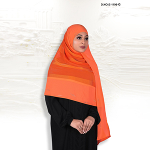 Hijab en mousseline de soie orné de strass pour femme - Léger, respirant, doux pour la peau, idéal pour l'hiver et le quotidien, voile modeste - Product Image 3