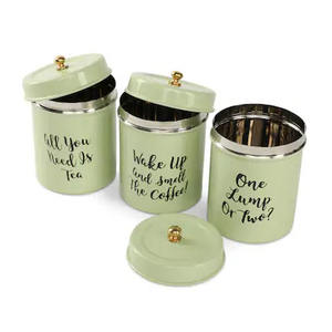 Ensemble de bidons en or en métal fait à la main pour la maison et les ustensiles de cuisine Vaisselle Boîte de rangement des aliments au meilleur tarif - Product Image 2