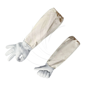 Guantes de Apicultura Resistentes a Picaduras, Gruesos, de Piel de Oveja Amarilla, Extendidos y Transpirables - Product Image 3