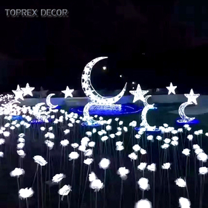 Impermeabile Garde Stake Festival Party Deco fata decorazione 3d <span class=keywords><strong>rosa</strong></span> artificiale Led luce del fiore all'aperto festa di nozze Deco - Product Image 3