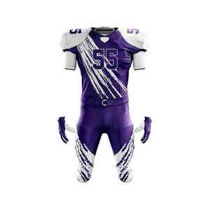 Conjunto personalizado de Jersey y pantalón de fútbol americano, tejido de poliéster duradero, aparejos de sarga, ropa deportiva cosida para equipos - Product Image 2