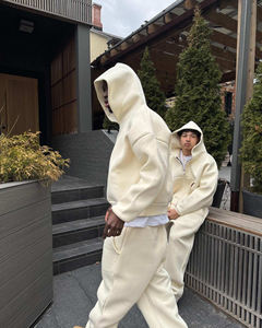 ชุดกีฬาแบบยูนิเซ็กซ์ทรงปกติสำหรับฤดูหนาว สีพื้นเรียบ ผ้าเทอร์รี่คอตตอน 400 GSM น้ำหนักเบา รับผลิตตามสีที่ต้องการ บริการ OEM - Product Image 5