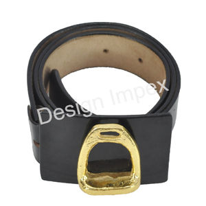 Cinturón con hebilla impresa con logotipo a bajo descuento Hecho EN LA India Cinturones con hebilla de vaca genuina Diseños personalizados Cinturón natural aceptable - Product Image 4