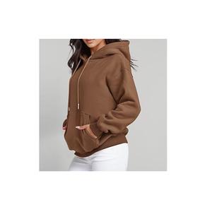 Sweat à capuche vierge avec impression de logo personnalisé de haute qualité pour femmes Pull avec capuche grande taille Tissu tissé d'hiver de conception OEM - Product Image 5