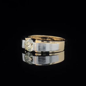 Anillo de Hombre con Diamante Cultivado en Laboratorio de 1.00 CT, Oro Sólido de 14K, Certificado IGI, Anillo Solitario para Hombre - Product Image 3
