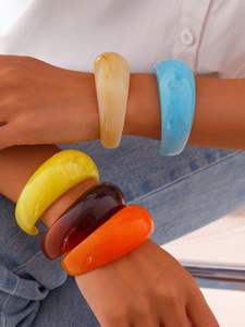 กำไลเรซิ่นสีหนาสำหรับผู้ใหญ่ - Product Image 2