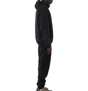 Ventes en gros 2024 Vestes coupe-vent vierges personnalisées bon marché à col montant à capuche vintage unies pour hommes - Product Image 4