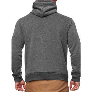 Sudadera con capucha de invierno para hombre de 100% algodón personalizada, forro polar sólido, cubierta facial impermeable térmica, sudaderas con capucha con logotipo personalizado en blanco OEM - Product Image 2