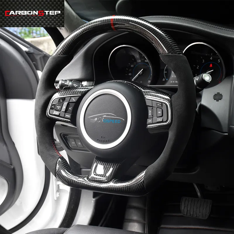 Nhà Máy Trực Tiếp Thông Minh Led Carbon Fiber Sport Car Chỉ Đạo Wheel Đối Với Jaguar XF