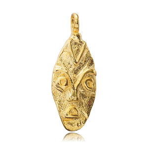 Colgante de Plata de Ley 925 con Circonita y Baño de Oro, Diseño Único, Estilo Minimalista Turco, para Compromiso, Boda o Fiesta - Product Image 1