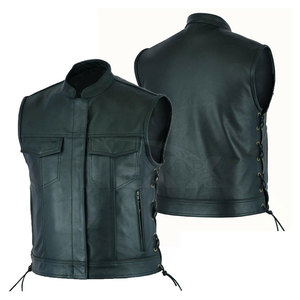 Chaleco de Cuero Casual de Invierno con Cuello Alto, Diseño Personalizado, Color Sólido, Alta Calidad para Hombre, en Grandes Cantidades - Product Image 1