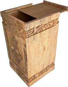 Handmade Wooden Engraved Urn for Human <b>Ashes</b> 250lbs Adult Male Female Satin Bag Tree of Life Cremation urns pet <b>dog</b> Box large - Product Image 3