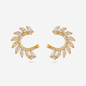 Pendientes de Plata 92.5 Vintage 191581 con Diseño de Marquise, Perla, Corazón, Geométrico, Planta y Flecha, Modernos para Fiesta de Compromiso - Product Image 1