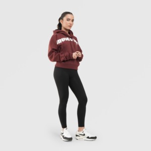 Invincible Oversized Maroon <b>Hoodie</b> for <b>Workout</b> Breathable Knitted Fabric - Product Image 4