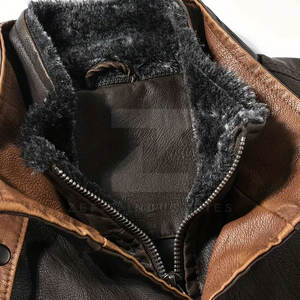 Breathable Winter Warm Men's Leather Vest V-neck <b>Covered</b> <b>Button</b> Closure Casual Outerwear High Quality 100% Polyester Filling - Product Image 4