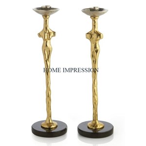 Stainless Steel Round Border Candle Holder <b>White</b> Powder Coated Table Decorative Fancy Stylish Home Candle Holders for Top Sale - Product Image 5