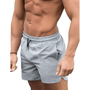 Customized Logo Men Summer Solid Color Beachwear Wholesale Trunk Men Swim Shorts - Product Image 4